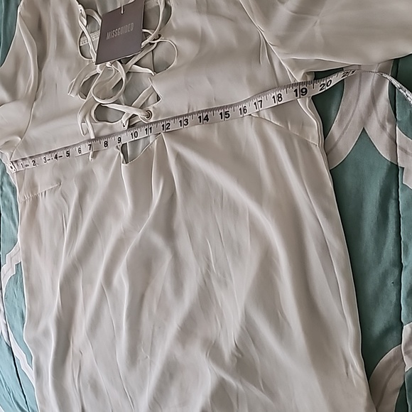 Missguided Scallop Lace up long sleeve Blouse Sz 8 - Picture 12 of 12